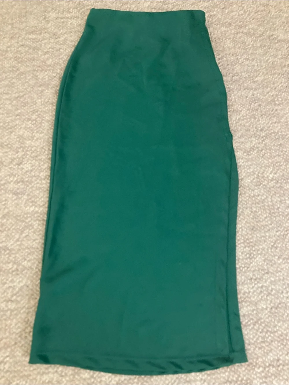 Urban Outfitters Green Satin Midi Pencil Skirt XS